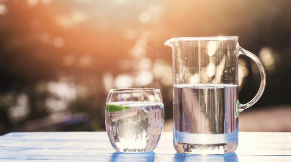 water with strawberries