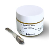 Velvet Age Defying Radiance Enhancer Butter Cream jar with spoon accessory.
